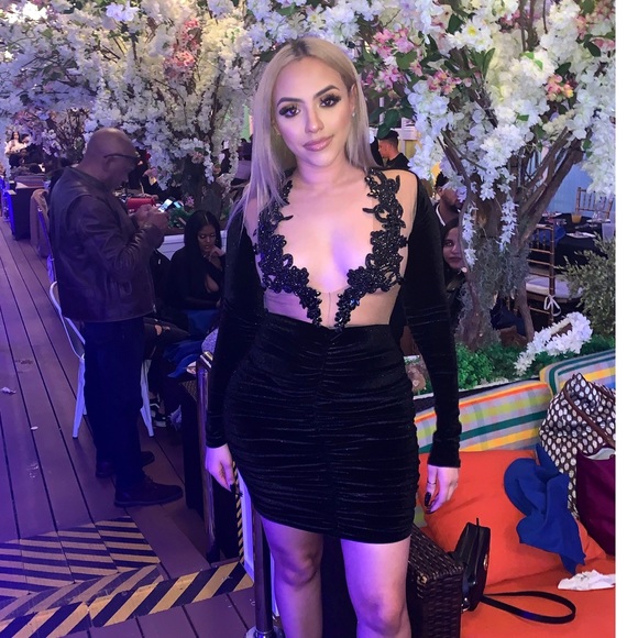 Dresses & Skirts - VELVET MESH DRESS